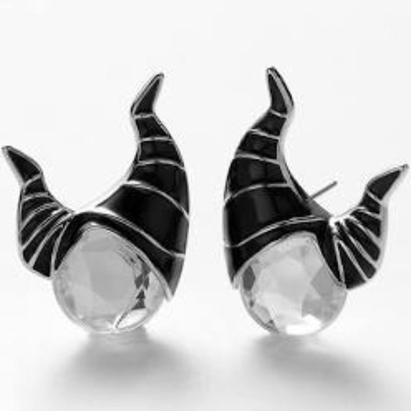 Boutique Jewelry - Villain Maleficent Horns Enamel Stud Earrings